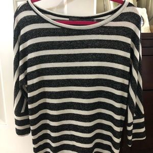 Stitch Fix: 41 Hawthorn Knit Sweater (Size Medium), Color: Dark Gray & White